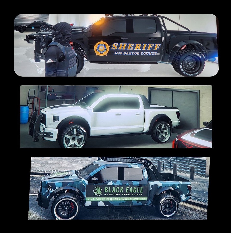 All three are basically the same vehicle. The 2 on top are the police vehicles. The one on the bottom is not.